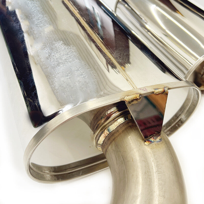 Catback Exhaust Kit for 87-92 Toyota Supra with Dual-Wall Angle Cut Tips