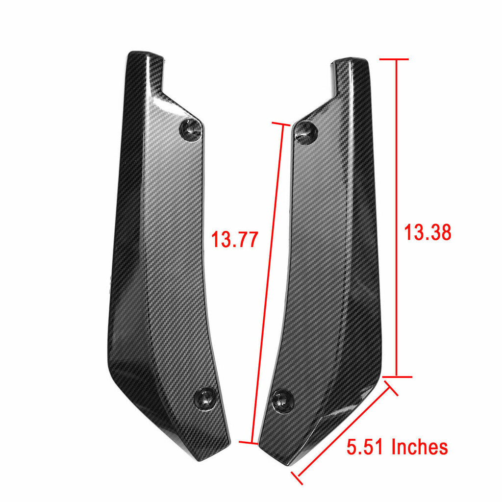 2x Carbon Fiber Pattern Rear Bumper Diffuser Splitter Spats for Toyota Supra GR