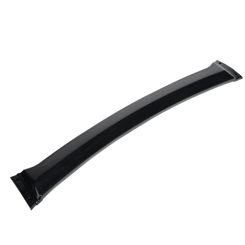 Black carbon fiber car roof spoiler on white background